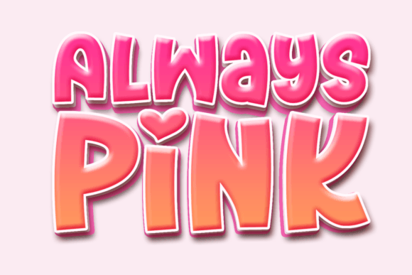 Always Pink: A Whimsical Display Font for Charming Designs