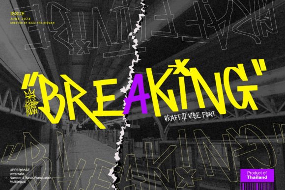Breaking: The Bold Display Font for Urban Creative Projects