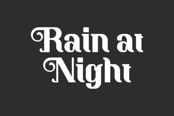 Discover Rain at Night: A Font with Dreamy Retro Charm
