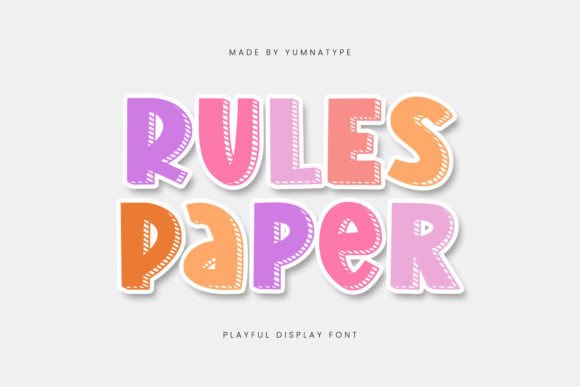 Discover the Playful Power of Rules Paper Display Font