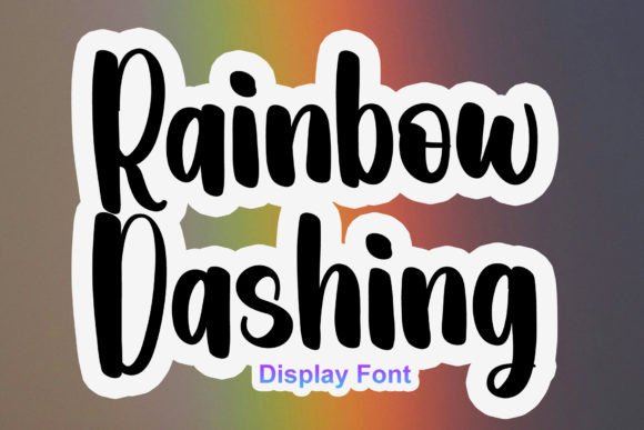 Discover the Rainbow Dashing Display Font for Your Projects