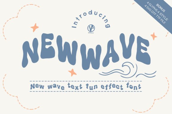 New Wave: A Groovy Display Font for Retro Design